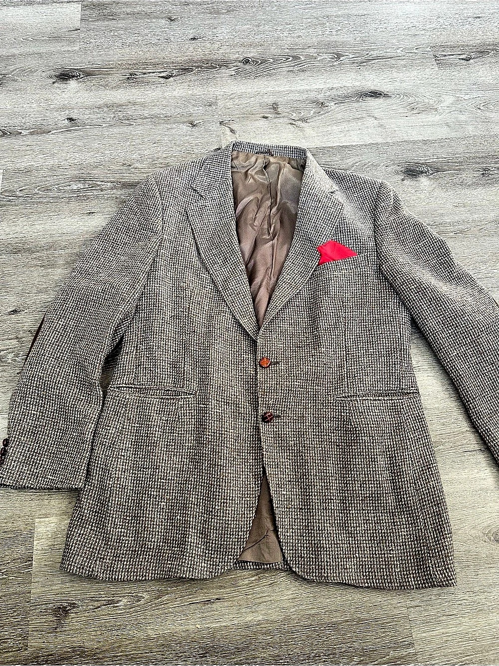 Foreman & Clark Men's Checkered Sport Coat Brown & Gray Vintage